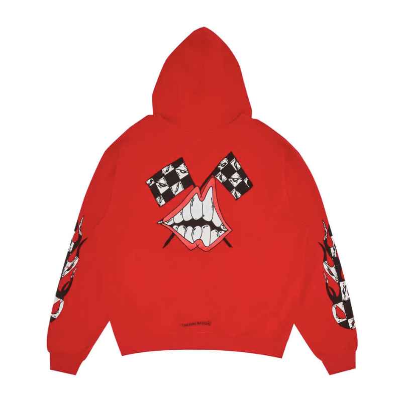 Moletom Chrome Hearts x Matty Boy Flames Vermelho
