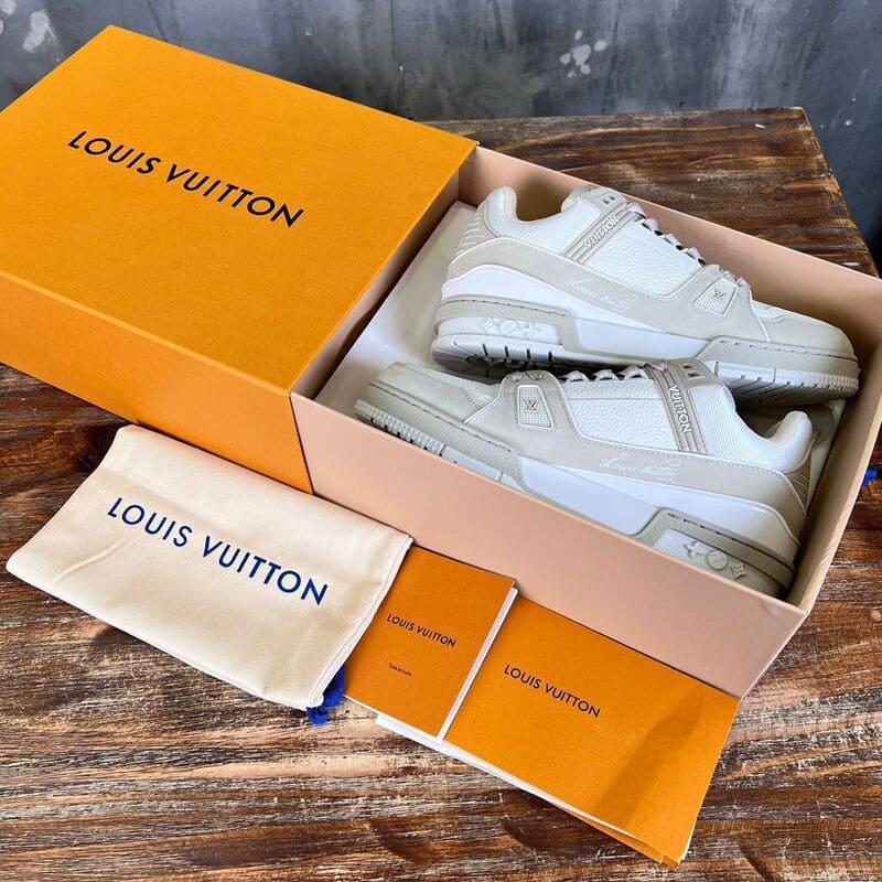 Louis Vuitton LV Trainer White Beige