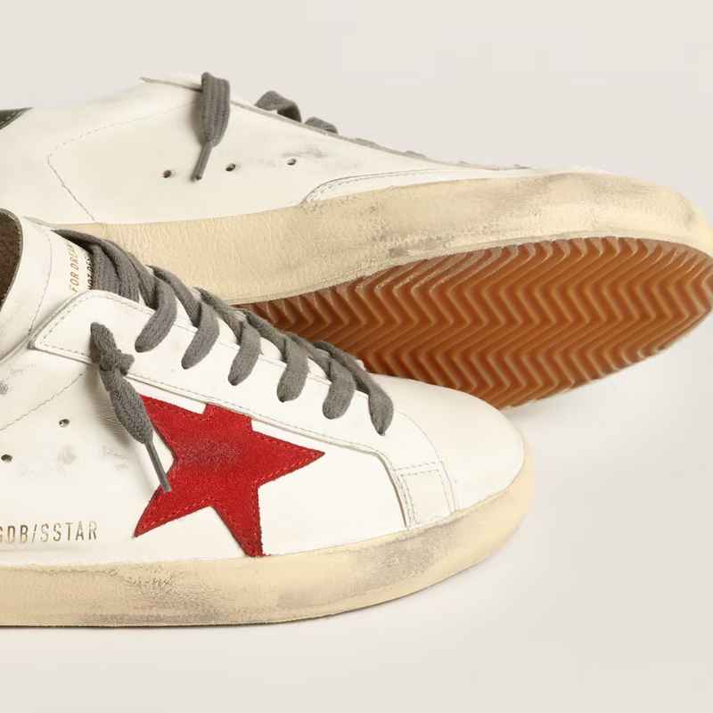 Golden Goose Super-Star White Red