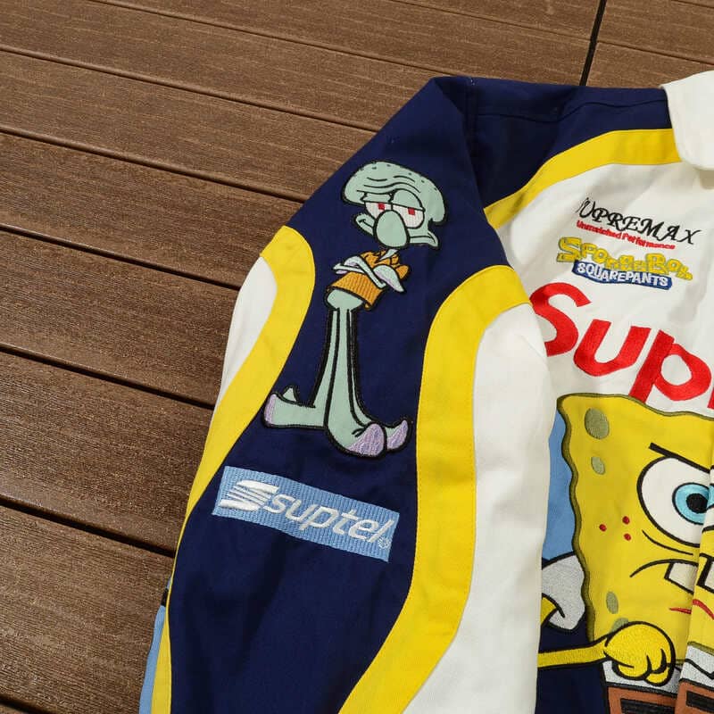 Jaqueta Supreme Jeff Hamilton Racing  x Bob Esponja Branca