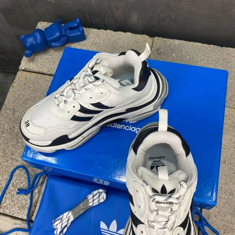 Adidas x Balenciaga Triple S White Black