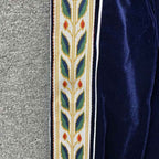 Conjunto Casablanca Veludo Logo Azul