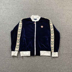 Conjunto Casablanca Veludo Logo Azul