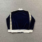 Conjunto Casablanca Veludo Logo Azul