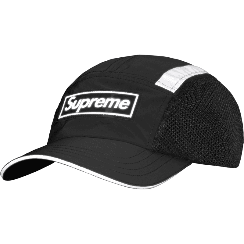 Boné Supreme Side Mesh Camp Cap Preto (Reflective)