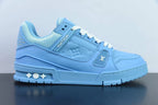 LV Trainer Blue Embossed Monogram