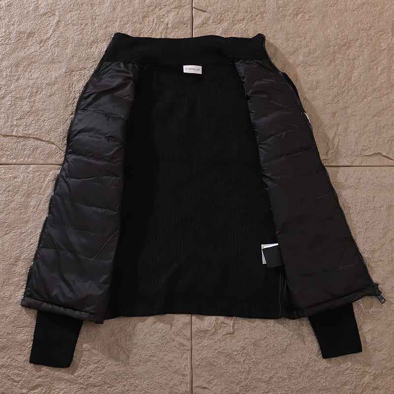 Jaqueta Moncler Matelassê knitting Preta