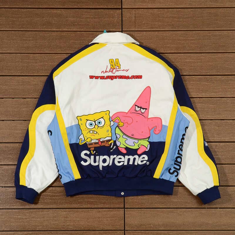 Jaqueta Supreme Jeff Hamilton Racing  x Bob Esponja Branca