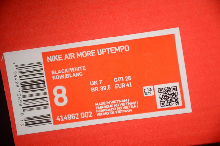 Pronta Entrega - Nike Air More Uptempo Black White