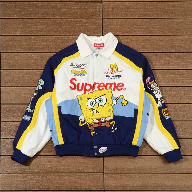 Jaqueta Supreme Jeff Hamilton Racing  x Bob Esponja Branca