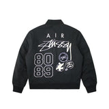 Jaqueta Bomber Nike x Stussy Dupla Face Preta