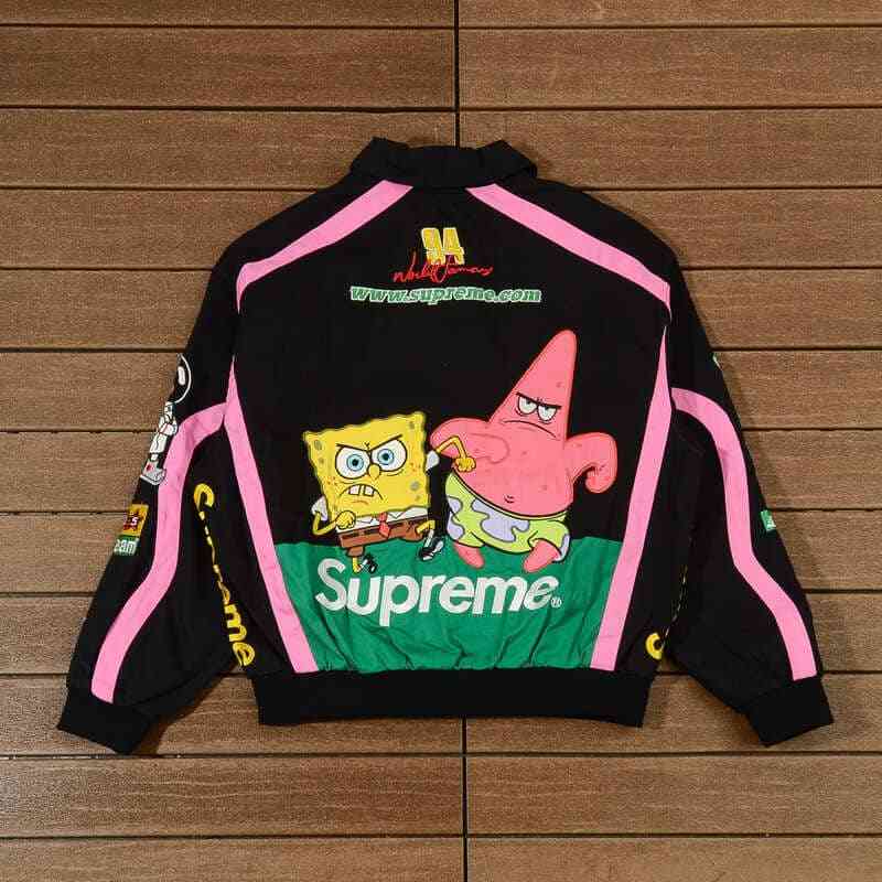 Jaqueta Supreme Jeff Hamilton Racing  x Bob Esponja Preta