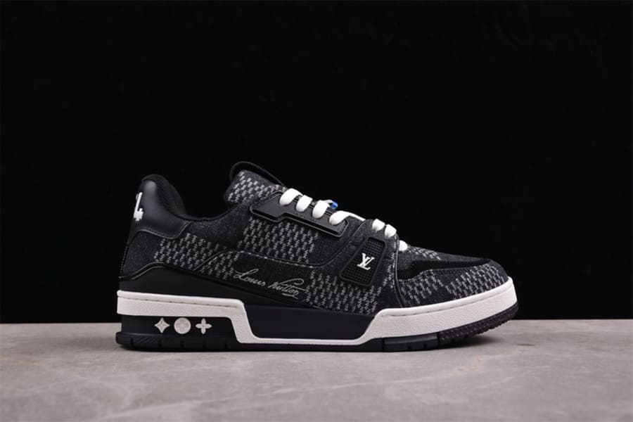 Louis Vuitton LV Trainer Black Damier 3D Denim